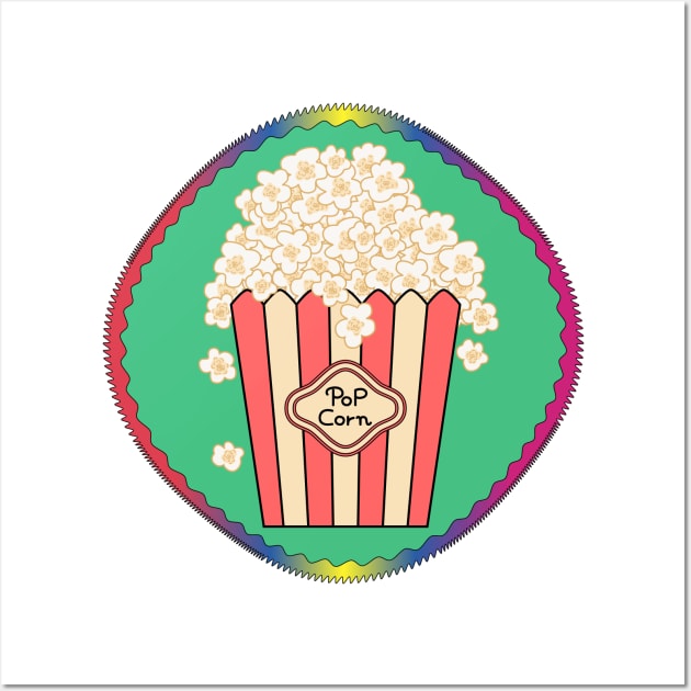 Popcorn Bucket Design Wall Art by IsmaSaleem